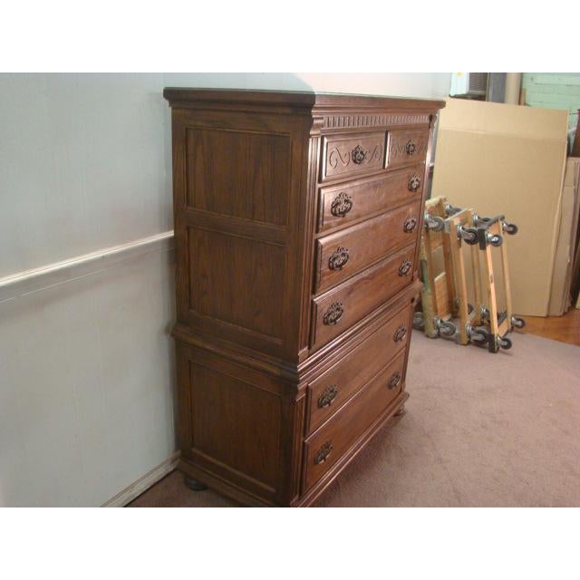 Ethan Allen Solid Oak Chest Of Drawers Chairish