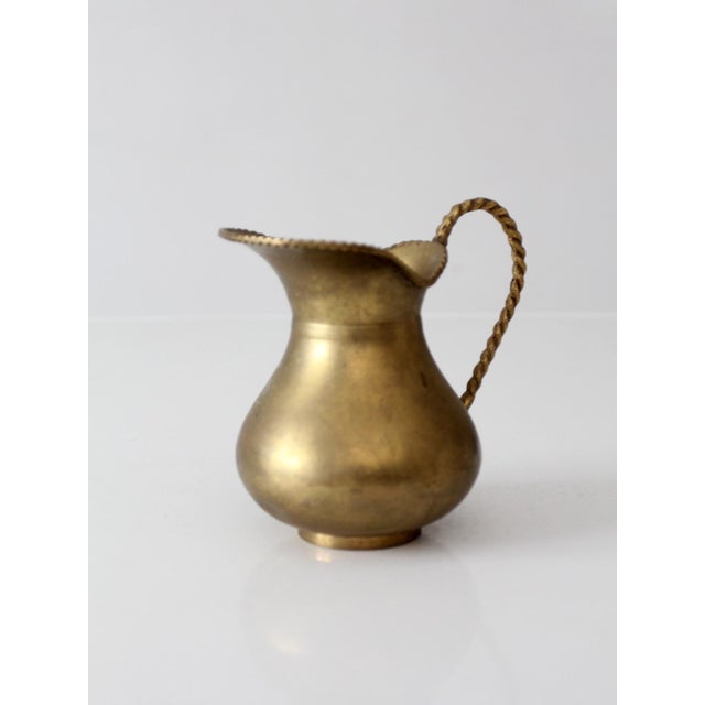Vintage Decorative Brass Pitcher For Sale - Image 9 of 11