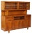Art Deco Italian Walnut Sideboard with Display Cabinet, 1940s For Sale