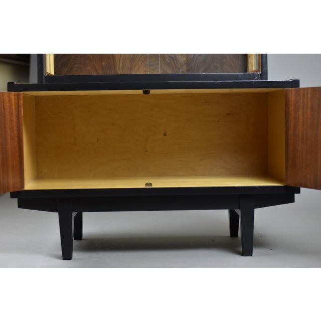 Mid-Century Modern Walnut Showcase Cabinet by R. T. Halas, Poland, 1960s For Sale - Image 10 of 11