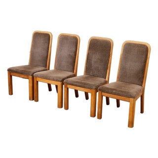 Brown Oak 1970s Dining Chairs For Sale
