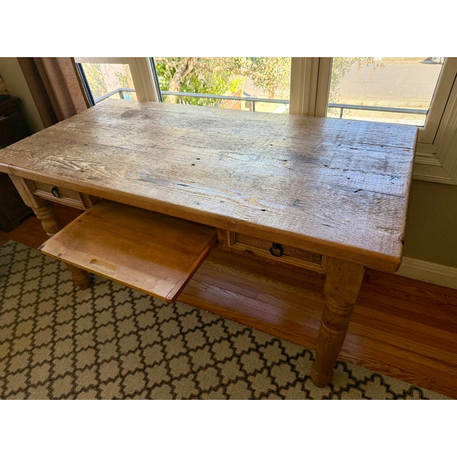 1990s Rustic Farmhouse Writing Desk For Sale In San Francisco - Image 6 of 8