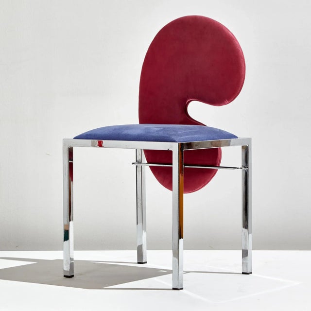 1980s Omaggi Chairs by Salvati & Tresoldi for Saporiti Italia, 1980s, Set of 4 For Sale - Image 5 of 18