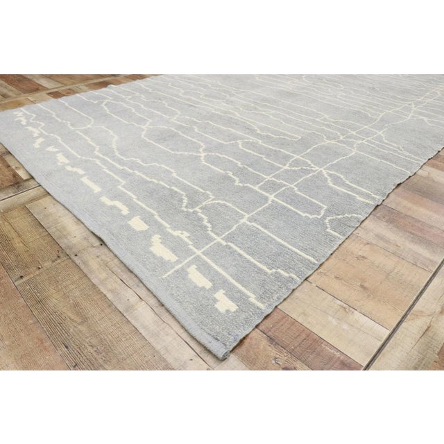Contemporary Gray Moroccan Style Rug - 06'05 X 10'00 For Sale In Dallas - Image 6 of 9
