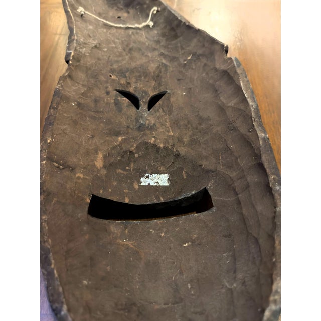 Large Lightweight Hand-Carved Tribal Mask 23" Tall For Sale - Image 16 of 18
