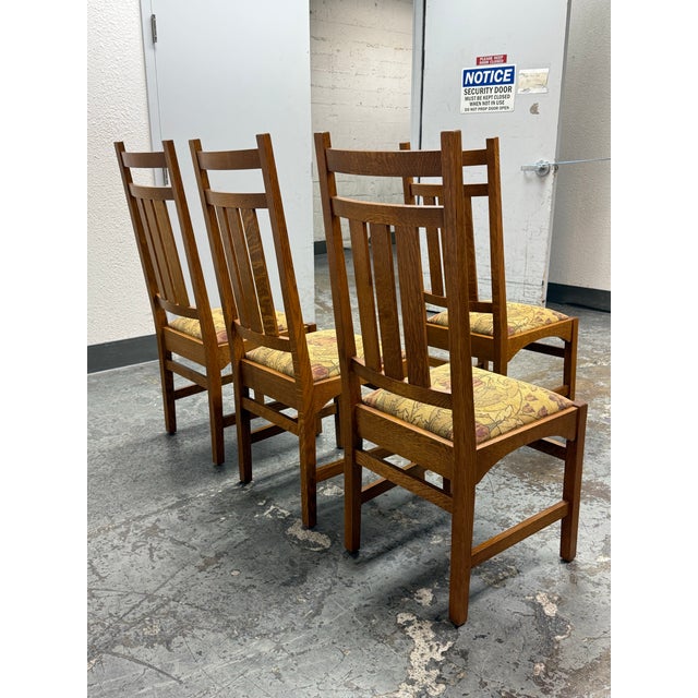 Stickley Brothers Stickley Furniture Ellis Side Chairs, Set of Four For Sale - Image 4 of 12