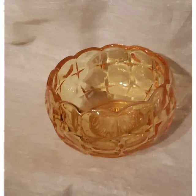 Mid-Century Modern 1980s Tiara Yellow Mist Constellation Candy or Nut Bowl For Sale - Image 3 of 5