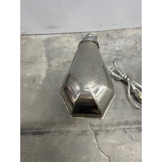 1930s French 1930s Art Deco Adjustable Silver-Tone Desk Lamp For Sale - Image 5 of 11