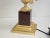 Vintage Laudarte SRL Italy Made Gilt Brass Candelabra Marble Table Lamp For Sale - Image 10 of 16