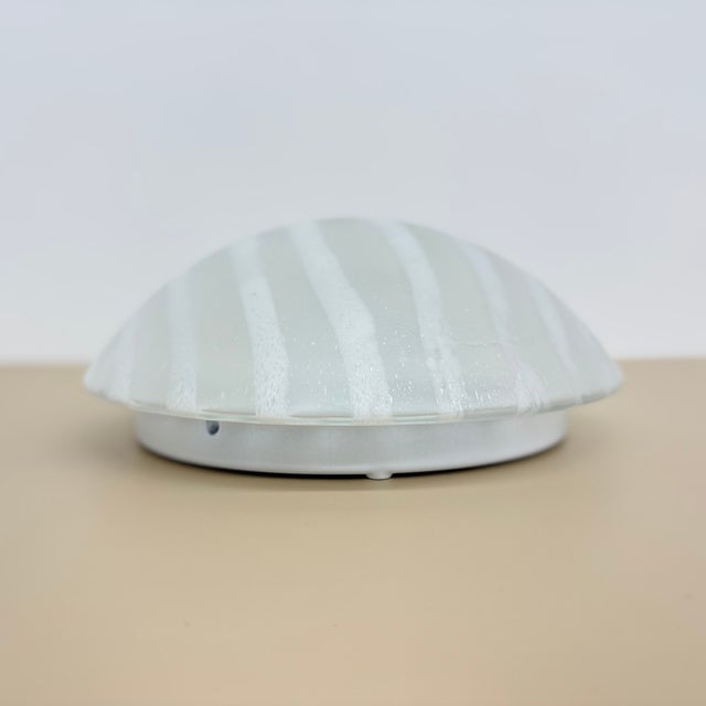 Metal Glass Zebra Flush Mount from Peil & Putzler, Germany, 1970s For Sale - Image 7 of 18