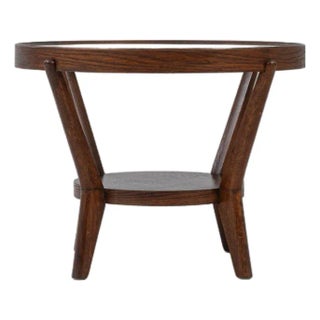 19th Century Czechia Art Deco Brown Wood Coffee Table For Sale