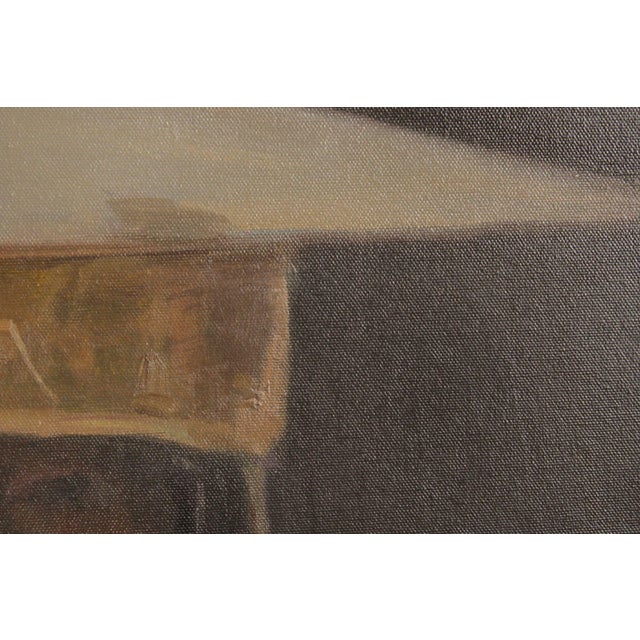 Qimin Liu Contemporary Oil Painting Portrait, 'Man with Odd Hat' For Sale - Image 10 of 12