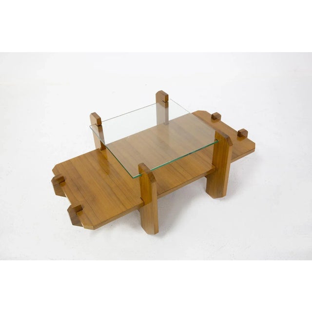 Mid-Century Modern Italian Coffee Table with Glass Top by Vittorio Gregotti, 1960 For Sale - Image 3 of 11