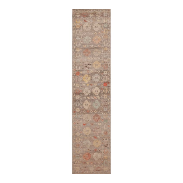 Nazmiyal Collection Modern Runner Abrash Rug For Sale