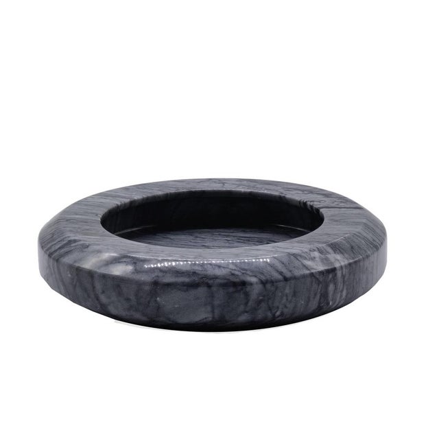 Gray Grey Marble Centerpiece by Sergio Asti for Up & Up Calacatta, Italy, 1970s For Sale - Image 8 of 8