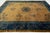 Teal Antique Chinese Art Deco Wool Rug With Medallion and Indigo Floral Borders 9x11 For Sale - Image 8 of 10