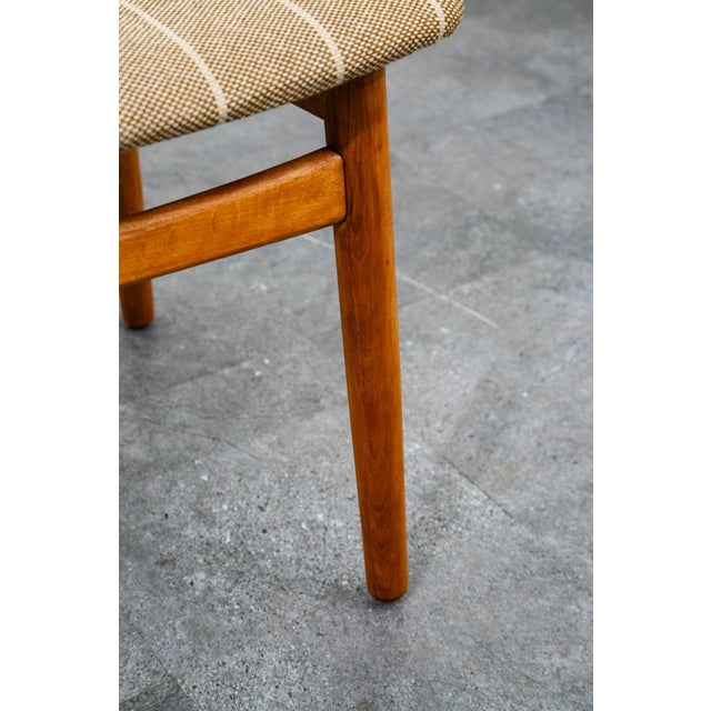 Mid Century Danish Modern Dining Chairs Pair Poul Volther Ladder Back Beech Two For Sale - Image 11 of 12