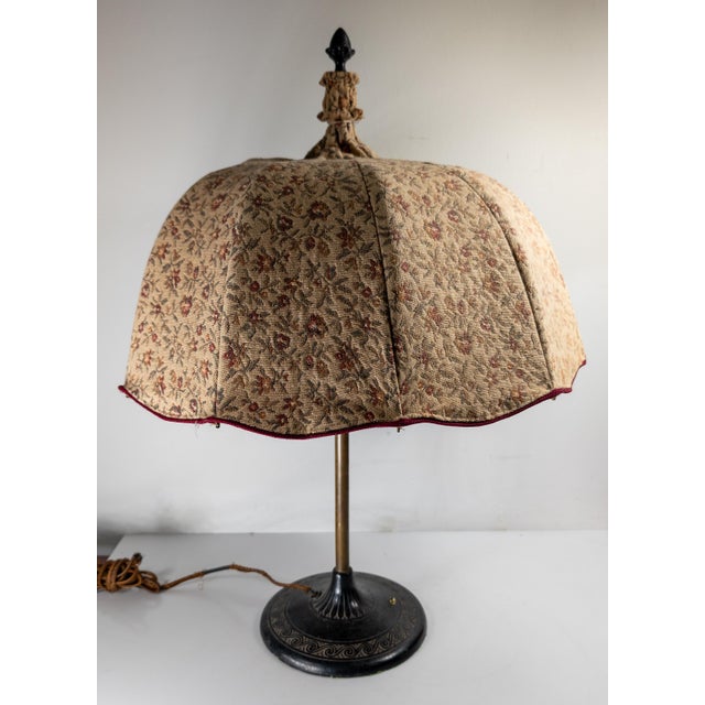 Late 19th Century 19th Century Victorian Decorative Umbrella Table Lamp by r.b. & Co. For Sale - Image 5 of 12