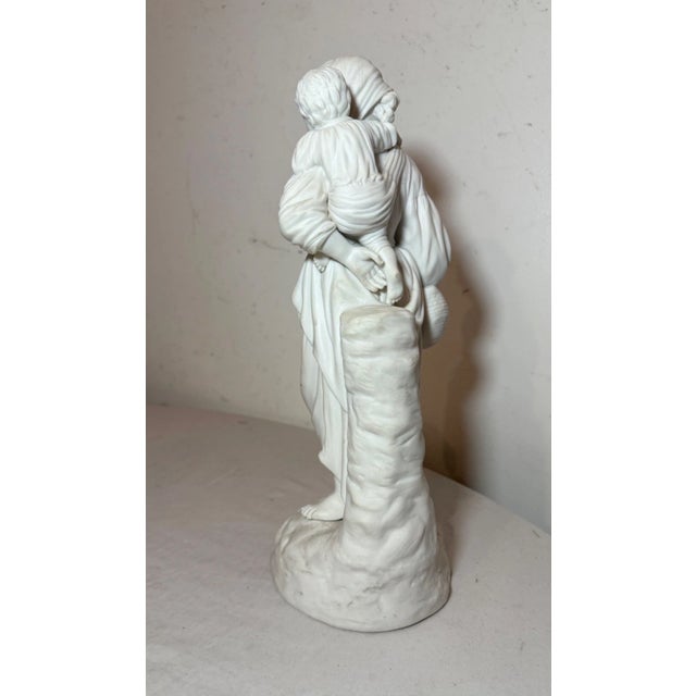 Large Antique 19th Century Parian Porcelain Lady European Figural Statue Figure For Sale In New York - Image 6 of 13