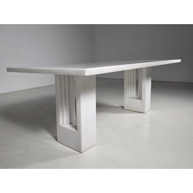 White Delfi Dining Table by Carlo Scarpa & Marcel Breuer for Simon Gavina, Italy For Sale - Image 8 of 8