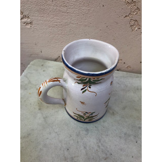 Ceramic C.1920 French Faience Rustic Pitcher For Sale - Image 7 of 10