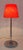 Metal Vintage Table Lamp with Chrome-Plated Metal Base and Red Patterned Glass Shade, 2000s For Sale - Image 7 of 7
