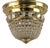 Art Deco Brass Ceiling Light with Faceted Crystal Glass Beads, Austria, 1920s For Sale