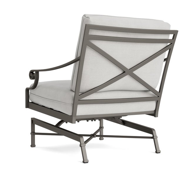 Not Yet Made - Made To Order Brown Jordan Venetian Motion Lounge Chair, Mica frame with Fusion Dove fabric For Sale - Image 5 of 11