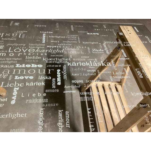 Transparent French Glass “Love” Desk For Sale - Image 8 of 9