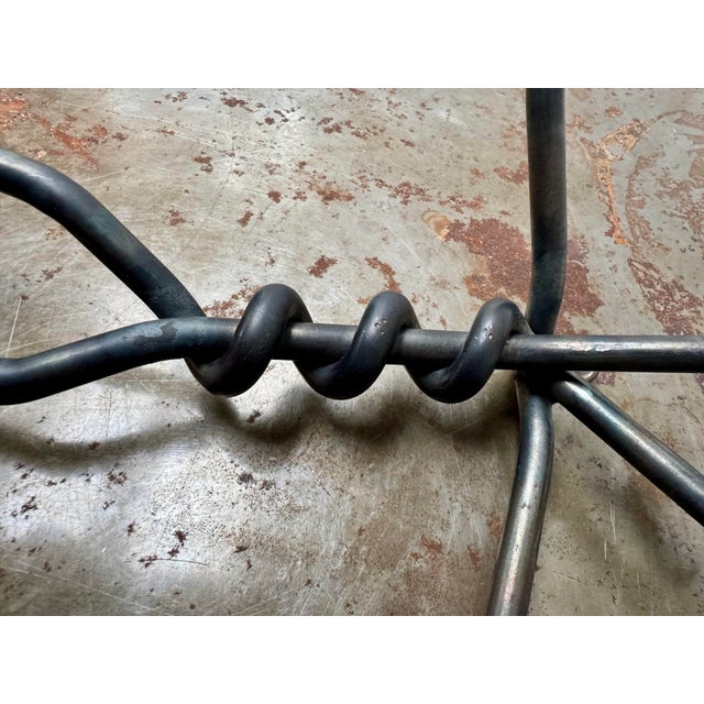 Late 20th Century Late 20th Century Hand-Forged Folk Art Crucifix Wire Figure With Barbed Wire Crown For Sale - Image 5 of 11