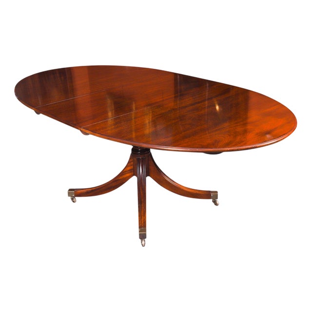 Vintage Regency Revival Oval Dining Table from William Tillman, 1990s For Sale