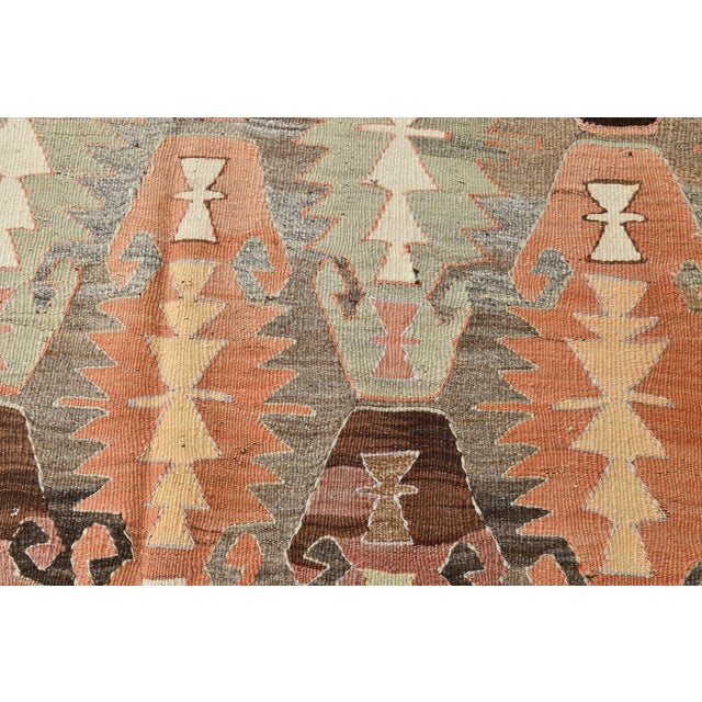 Vintage Turkish Kilim Rug For Sale - Image 10 of 14