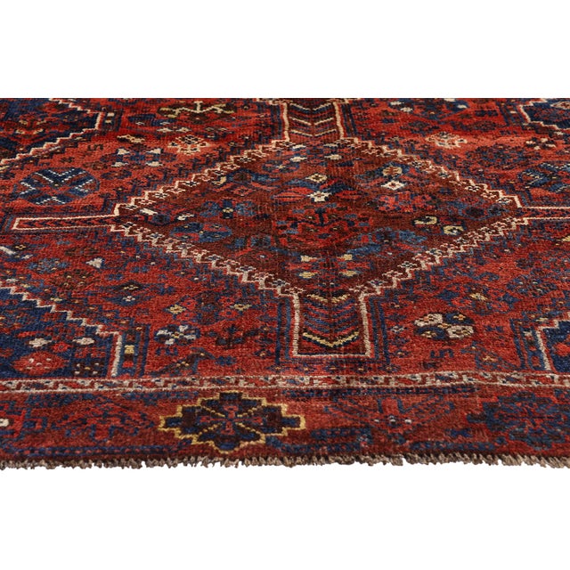Late 19th Century Persian Shiraz Rug, 04'07 X 06'08 For Sale - Image 4 of 10