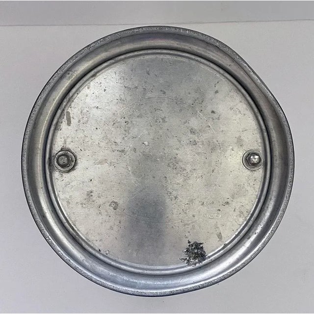 Gray Mid 20th Century Aluminum Dairy Urn With Ceramic Lining and Bakelite Lid For Sale - Image 8 of 9