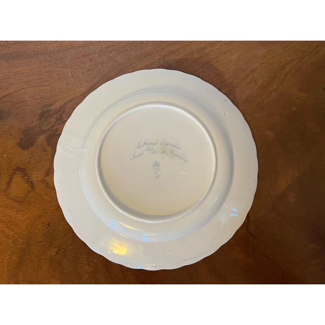 18th Century Antique 18th Century Derby Porcelain Botanical Plate Decorated With Hand Painted Specimen - Sweet Pea For Sale - Image 5 of 12