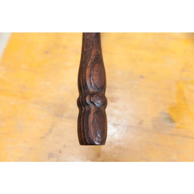 Low Brutalist Wood Stool, 1950 For Sale - Image 11 of 13