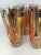 1960s Vintage Tumblers With Orange and Gold Decoration - Set of 8 For Sale - Image 5 of 7