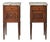Circa 1920s Belgian Louis XVI Style Marble Top Bedside Tables (Set of 2) For Sale