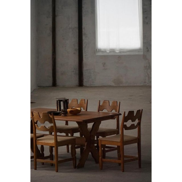 Mid-20th Century Oak Dining Table with Cross-Base, 1950s For Sale - Image 10 of 15