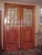 Neoclassical Pair of Mahogany Raised Panel Leaded Glass Doors-Pivot Hinge Swinging Both Ways For Sale In West Palm - Image 6 of 6
