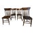 Set of Four (4) Antique Oak Pressed Back Dining Chairs For Sale