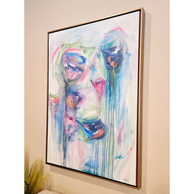 2020s Kimberly Loveland Signed Original Abstract Expressionist Mixed Media Painting - Framed For Sale - Image 5 of 10