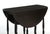This antique William and Mary style gate-leg table commands attention with its dramatic silhouette and deep, dark painted...
