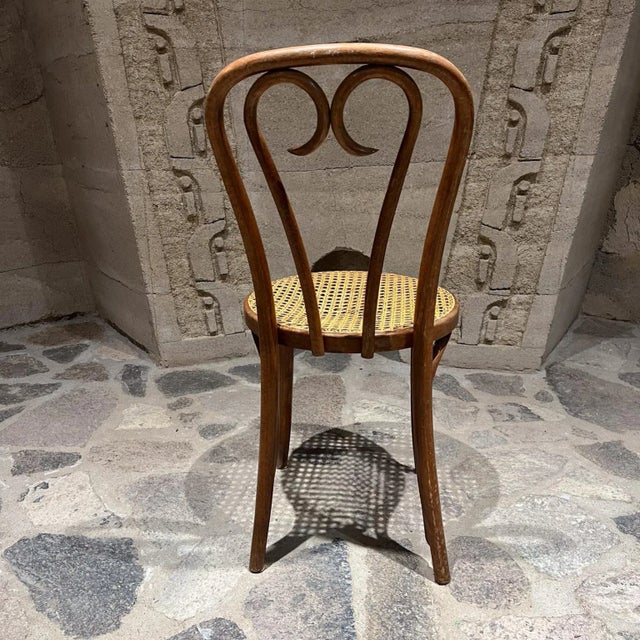 1960s Thonet A16 Sweetheart Chair Bentwood Cane For Sale - Image 10 of 12