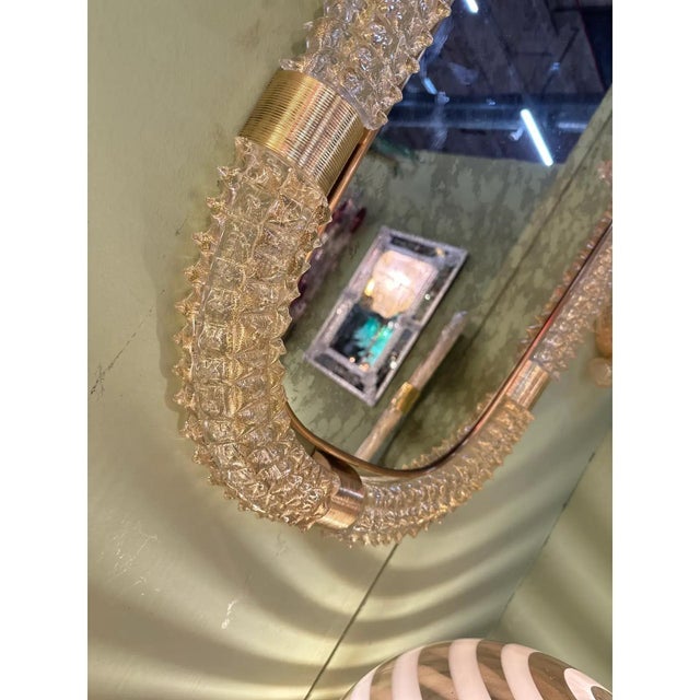 Venetian Rostrato Murano Glass Wall Mirror by Simoeng For Sale - Image 6 of 7
