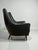 Black Leather Lounge Chairs attributed to Ib Kofod-Larsen, Denmark, 1960s, Set of 2 For Sale - Image 6 of 17