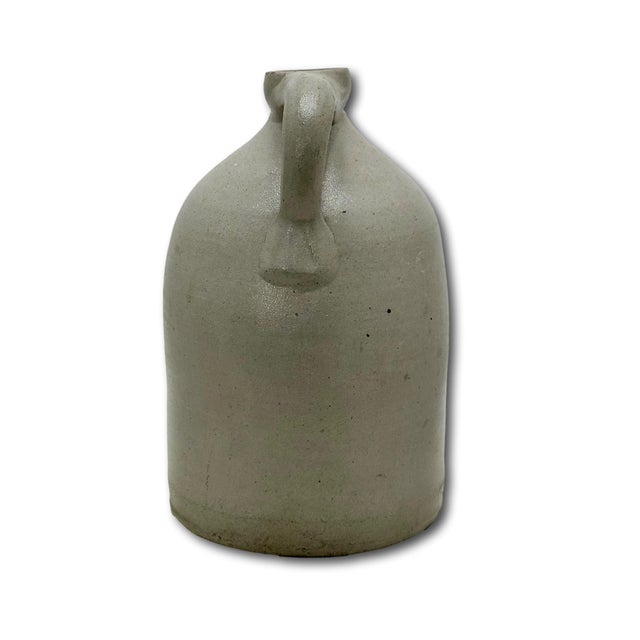 Nice Small 1 Gallon Size Antique Early American Blue Decorated Stoneware Spirits Jug - Circa Late 19th Century For Sale - Image 16 of 18