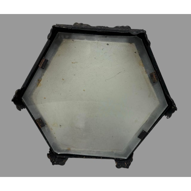 Metal Late 19th Century Glass Hanging Lantern For Sale - Image 7 of 10