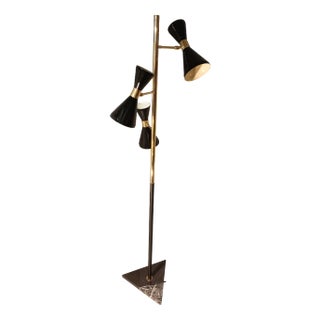 Adjustable Floor Lamp with Black Marble Base, 2000s For Sale