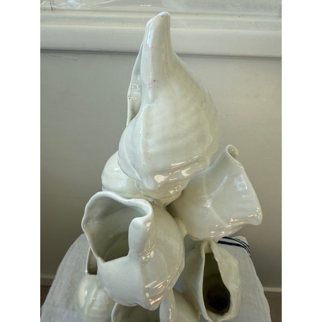 Rustic European Vintage Italian Ceramic Floral Vase For Sale - Image 3 of 5